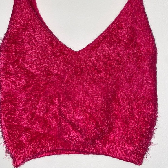Night Out Fuzzy Pink Tank Top 🕺🏻 - Picture 2 of 4